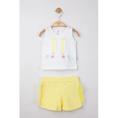 Set maiou de vara cu pantalonasi cu tulle pentru bebelusi , Tongs baby (Culoare: Galben, Marime: 6-9 luni) JEMtgs_4211_8