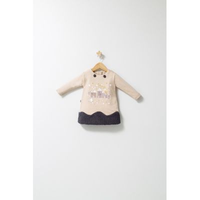 Rochita cu volan pentru fetite Fun Penguin, Tongs baby (Marime: 12-18 Luni, Culoare: Crem) JEMtgs_4569-6