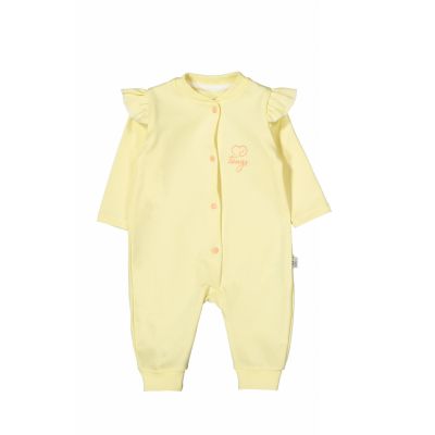 Salopeta cu maneca lunga si volanas nou nascut GALBEN, Tongs baby (Marime: 3-6 Luni) JEMtgs_3628galben_2
