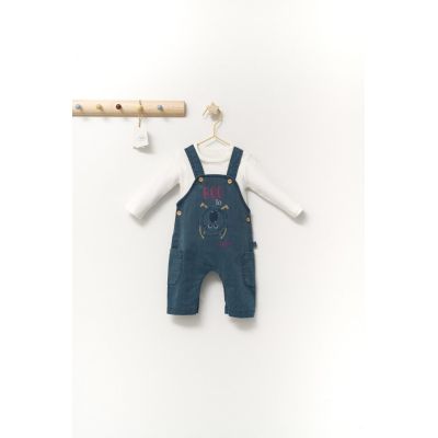 Set cu salopeta si bluzita pentru bebelusi Monster, Tongs baby (Culoare: Gri, Marime: 3-6 Luni) JEMtgs_4408-1