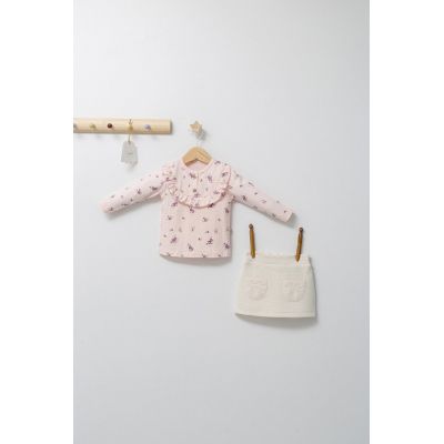 Set elegant cu fustita si bluzita pentru bebelusi Paris Love, Tongs baby (Culoare: Ecru, Marime: 9-12 luni) JEMtgs_4461-8
