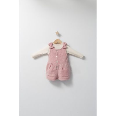 Set elegant cu salopeta si bluzita pentru bebelusi Ballon, Tongs baby (Marime: 3-6 Luni, Culoare: Somon) JEMtgs_4482_5