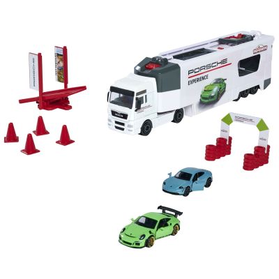 Camion majorette man tgx porsche experience cu 2 masinute hubs212053304