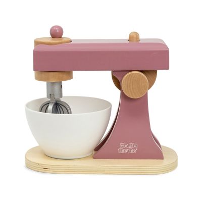 Mixer de jucarie, lemn, roz pudra, +3 ani, MAMAMEMO® KDGAS85656