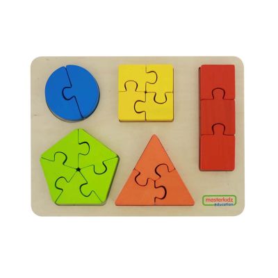 Panou educativ forme geometrice, din lemn, +2 ani, Masterkidz KDGME03737