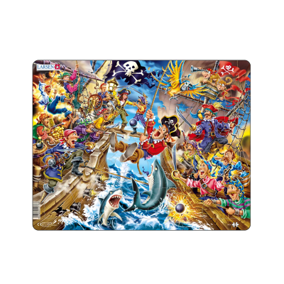 Puzzle Maxi Batalia Piratilor, 39 piese, Larsen KDGLS-US37