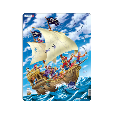 Puzzle Maxi Pirati pe mare, 30 piese, Larsen KDGLS-US9