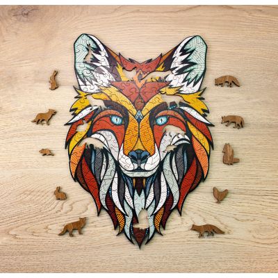 Puzzle din lemn, FOX, 141 piese @ EWA KDGEWA00118