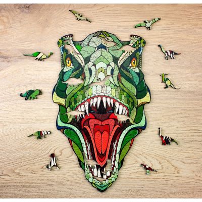 Puzzle din lemn, T-REX, 129 piese @ EWA KDGEWA00121