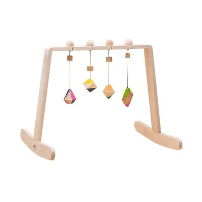 Centru de activitati Montessori cu 4 corpuri geometrice multicolore de jucarie, din lemn, Mobbli KDGMBL-BG01-FG-CL