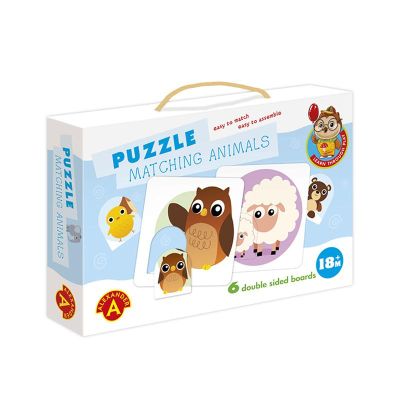 Puzzle educativ Perechi de animale, 6 imagini, +18 luni Alexander Games KDGAXG-1864