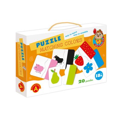 Puzzle educativ Potriveste culorile, 20 imagini, +18luni, Alexander Games KDGAXG-1859