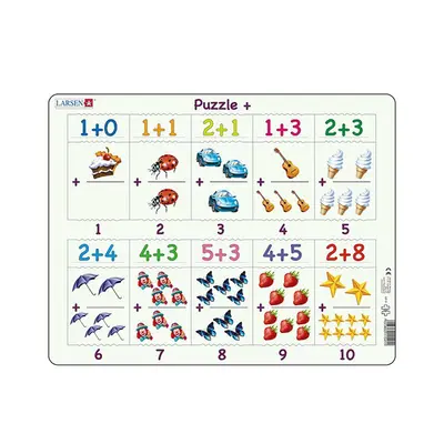 Puzzle maxi Adunari cu imagini, orientare tip vedere, 20 de piese, Larsen KDGLS-AR4