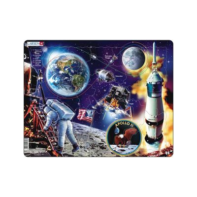 Puzzle maxi Apollo 11, orientare tip vedere,  50 de piese, Larsen KDGLS-NB5-GB