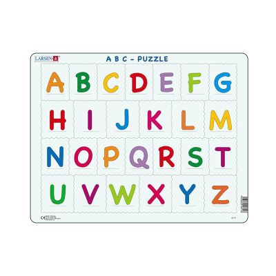 Puzzle maxi Literele mari ale alfabetului, orientare tip vedere, 26 de piese, Larsen KDGLS-LS1326