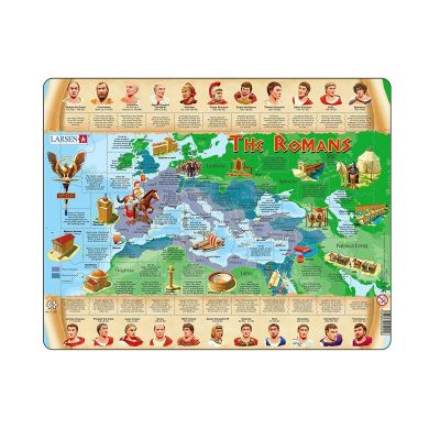 Puzzle maxi Roma antica (limba engleza), orientare tip vedere,  110 piese, Larsen KDGLS-HL4-GB