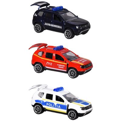 Set majorette dacia duster sos cu masina de jandarmerie, salvare si politie hubs212057262sro