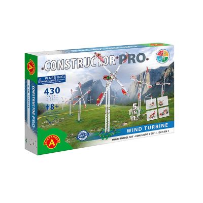 Set constructie 430 piese metalice Constructor PRO Moara Eoliana 5in1, Alexander KDGAXCONS-1908