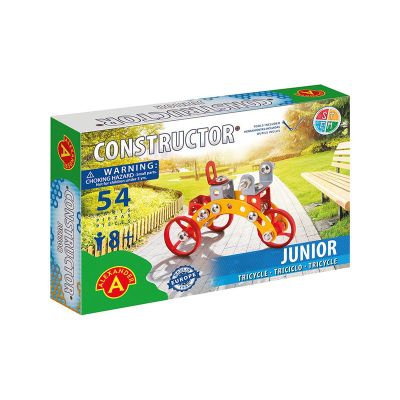 Set constructie 54 piese metalice Constructor - Junior (Tricycle), +8 ani Alexander KDGAXCONS-1953