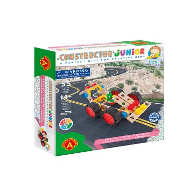 Set constructie 55 piese din lemn Constructor Junior- Masina, Alexander KDGAXCONS-2154