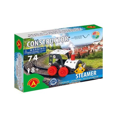 Set constructie 74 piese metalice Constructor Steamer Locomotiva cu aburi, Alexander KDGAXCONS-1954