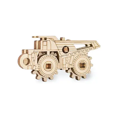 Set constructie mini cu mecanism Puzzle 3D EWICK: BELAZ din lemn 10 piese @ EWA KDGEWA00049