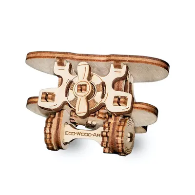 Set constructie mini cu mecanism Puzzle 3D PLANE din lemn 22 piese @ EWA KDGEWA00069