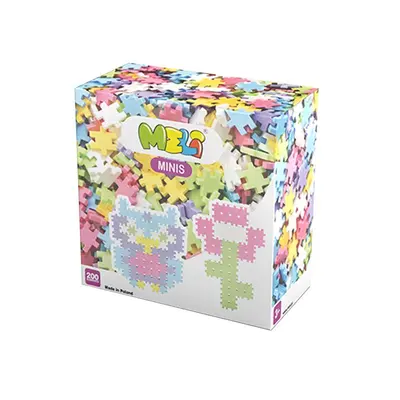 Set creativ de constructie, Minis Pastel 200 piese, Meli KDGML50304