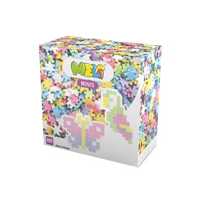 Set creativ de constructie, Minis Pastel 400 piese, Meli KDGML50305