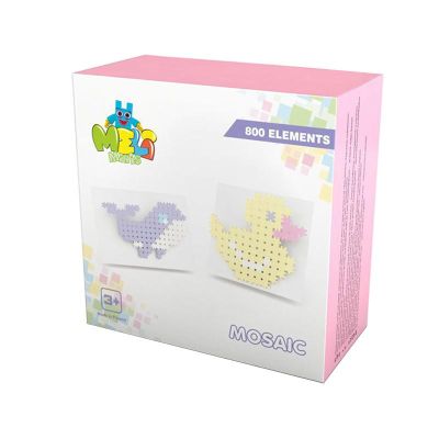 Set creativ de constructie, Minis Pastel 800 piese, Meli KDGML50306