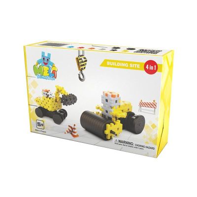 Set creativ de constructie Pe Santier, 124 piese, Meli KDGML50100