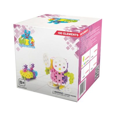 Set de constructie creativa Constructor Pink 100 piese, Meli KDGML50058