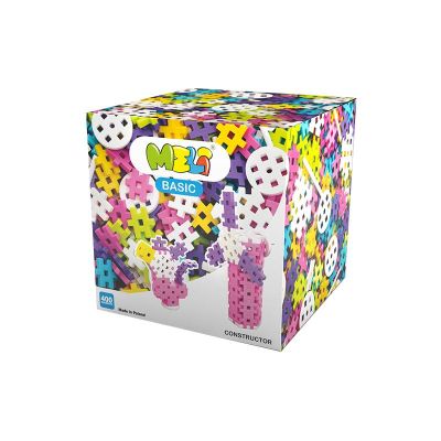 Set de constructie creativa Constructor Pink 400 piese, Meli KDGML50065