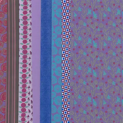 Set de materiale hainute pentru papusi Couture Purple, Dress Your Doll KDGPN-0164675