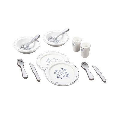 Set vesela pentru 2 persoane Royal, din lemn, MAMAMEMO KDGAS85414