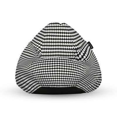 Fotoliu Units Puf Bean Bag tip para L, impermeabil, indoor/outdoor, sac interior, cu maner, 80 x 80 x 60 cm, Scandinavian, Black BEANUNB-PR-L-EXT-158