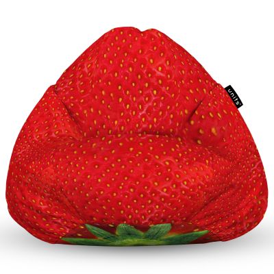 Fotoliu Units Puf Bean Bag tip para L, impermeabil, indoor/outdoor, sac interior, cu maner, 80 x 80 x 60 cm, capsuna BEANUNB-PR-L-EXT-053