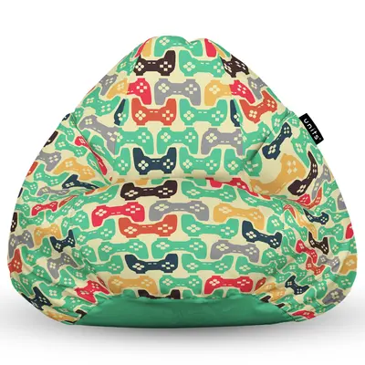 Fotoliu Units Puf Bean Bag tip para L, impermeabil, indoor/outdoor, sac interior, cu maner, 80 x 80 x 60 cm, controllers BEANUNB-PR-L-EXT-122