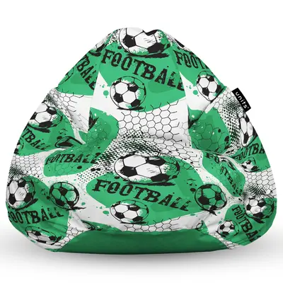 Fotoliu Units Puf Bean Bag tip para L, impermeabil, indoor/outdoor, sac interior, cu maner, 80 x 80 x 60 cm, fotbal BEANUNB-PR-L-EXT-089