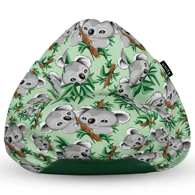 Fotoliu Units Puf Bean Bag tip para L, impermeabil, indoor/outdoor, sac interior, cu maner, 80 x 80 x 60 cm, koala BEANUNB-PR-L-EXT-138