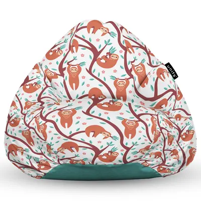 Fotoliu Units Puf Bean Bag tip para L, impermeabil, indoor/outdoor, sac interior, cu maner, 80 x 80 x 60 cm, lenesi in copaci BEANUNB-PR-L-EXT-108
