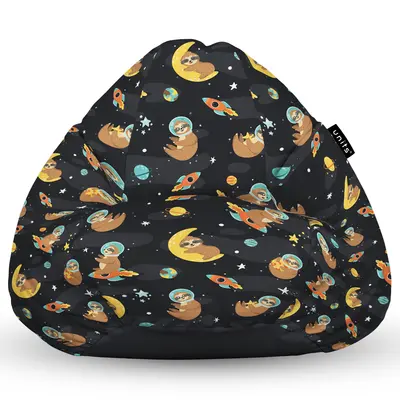 Fotoliu Units Puf Bean Bag tip para L, impermeabil, indoor/outdoor, sac interior, cu maner, 80 x 80 x 60 cm, lenesi in spatiu BEANUNB-PR-L-EXT-107