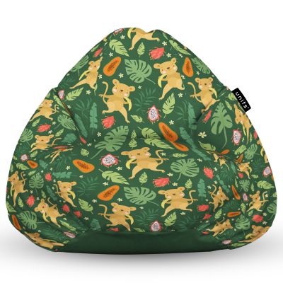 Fotoliu Units Puf Bean Bag tip para L, impermeabil, indoor/outdoor, sac interior, cu maner, 80 x 80 x 60 cm, maimute BEANUNB-PR-L-EXT-054