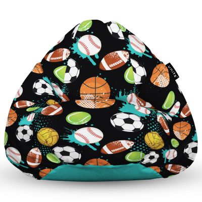 Fotoliu Units Puf Bean Bag tip para L, impermeabil, indoor/outdoor, sac interior, cu maner, 80 x 80 x 60 cm, mingi BEANUNB-PR-L-EXT-087