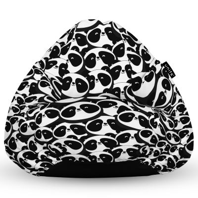 Fotoliu Units Puf Bean Bag tip para L, impermeabil, indoor/outdoor, sac interior, cu maner, 80 x 80 x 60 cm, panda pack BEANUNB-PR-L-EXT-142