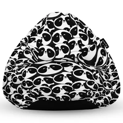 Fotoliu Units Puf Bean Bag tip para L, impermeabil, indoor/outdoor, sac interior, cu maner, 80 x 80 x 60 cm, panda pack BEANUNB-PR-L-EXT-142