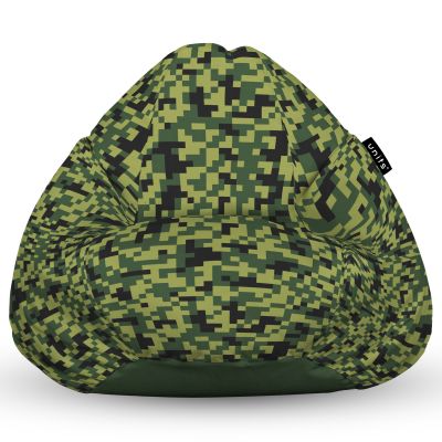 Fotoliu Units Puf Bean Bag tip para XL, impermeabil, indoor/outdoor, sac interior, cu maner, 90 x 85 x 65 cm, Minecraft BEANUNB-PR-XL-EXT-047