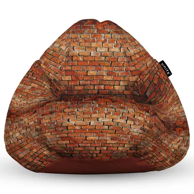 Fotoliu Units Puf Bean Bag tip para XL, impermeabil, indoor/outdoor, sac interior, cu maner, 90 x 85 x 65 cm, caramizi BEANUNB-PR-XL-EXT-014