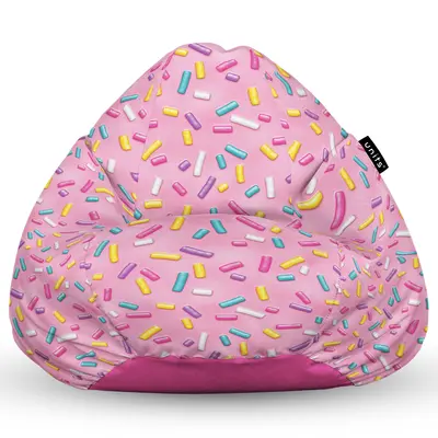 Fotoliu Units Puf Bean Bag tip para XL, impermeabil, indoor/outdoor, sac interior, cu maner, 90 x 85 x 65 cm, glazed sprinkle BEANUNB-PR-XL-EXT-055
