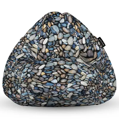 Fotoliu Units Puf Bean Bag tip para XL, impermeabil, indoor/outdoor, sac interior, cu maner, 90 x 85 x 65 cm, pietricele BEANUNB-PR-XL-EXT-018
